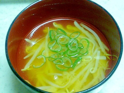 簡単♪節約♪もやしと長ネギのお味噌汁